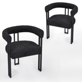 Mahjabi Upholstered Dining  Arm Chairs
