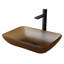 Lavabo de salle de bain vasque rectangulaire en céramique noir avec robinet Sottile-99843995-99843992