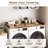 Wooden Washer and Dryer Shelf Retro - 54" x 27.6" Countertop with Raised Edges - Anti-Slip Laundry Table Topper - Durable Engineering Wood Storage Organizer for Laundry Room, Modern Design-125060626