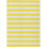5' X 8' Yellow and White Striped Washable Indoor Outdoor Area Rug