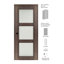 Porte pré-suspendue simple en bois manufacturé et vitré Avon 3 Lite DIY-FRIENDLY-93217034-92663442-92663445