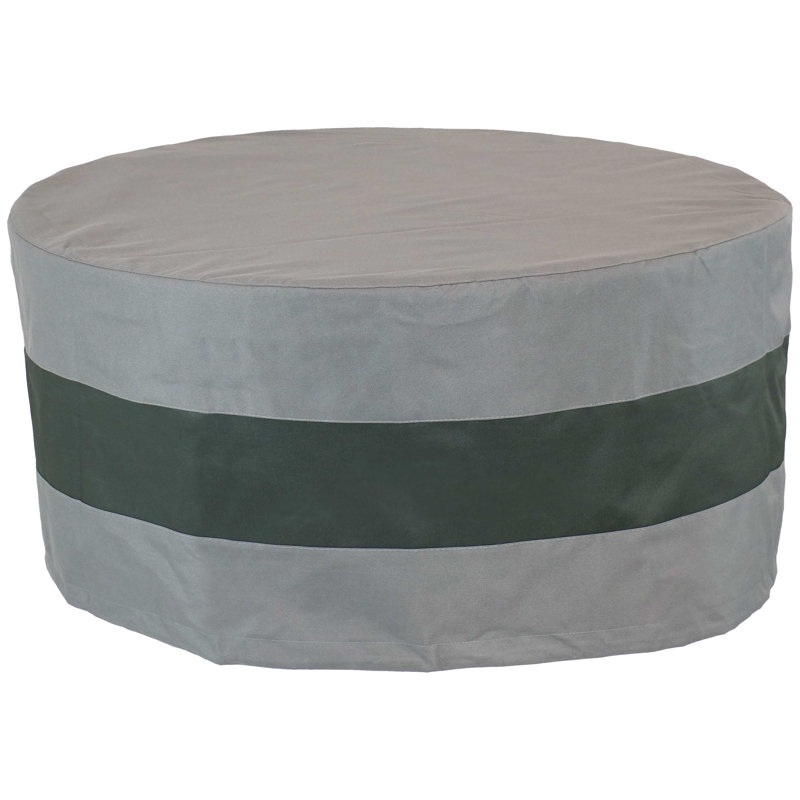 Housse de foyer d'extérieur deux tons avec fermeture à cordon Johns - 25 po x 80 po - gris / vert, Gris/vert