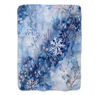 Clear Flakes - couverture sherpa de qualité supérieure 1 pièce