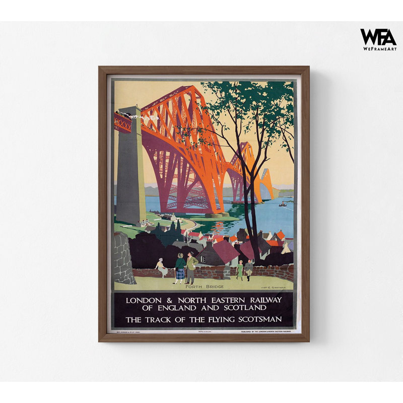 Affiche écossaise, voyage, Écosse, Brun, Reproduction encadrée sans passe-partout, H 16 po x l 12 po