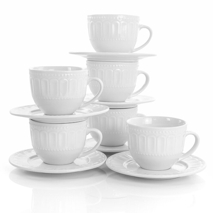 Elama Charlotte Coffe Mug & Saucer & Reviews | Wayfair