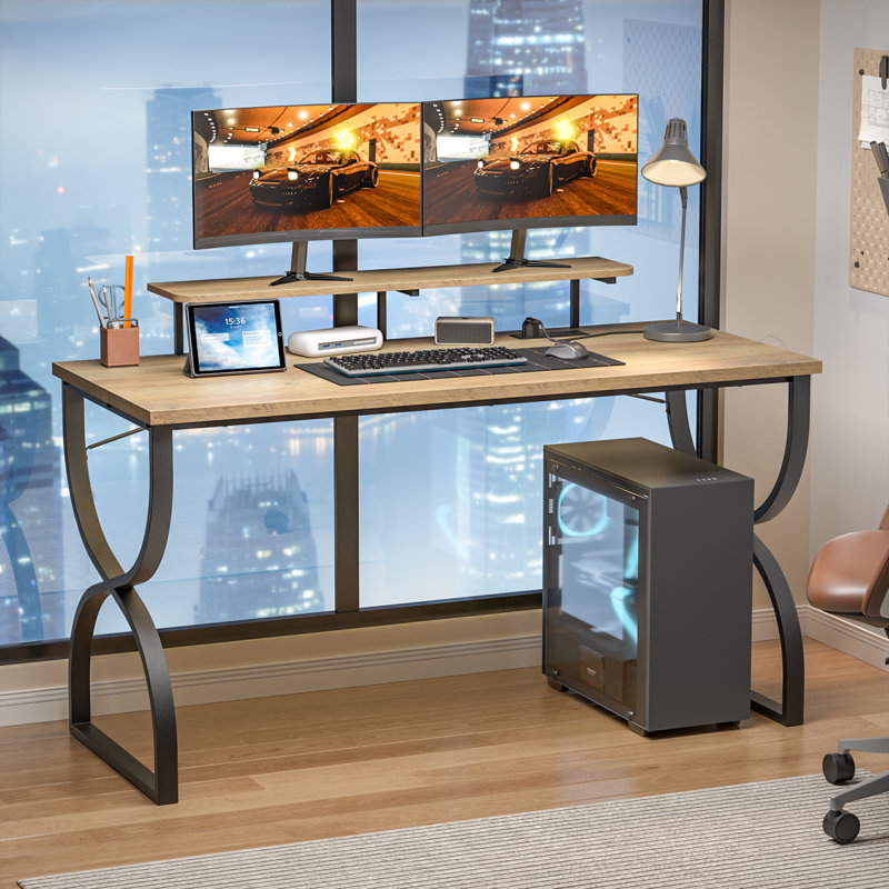 55"W office desk With Smart Charging station