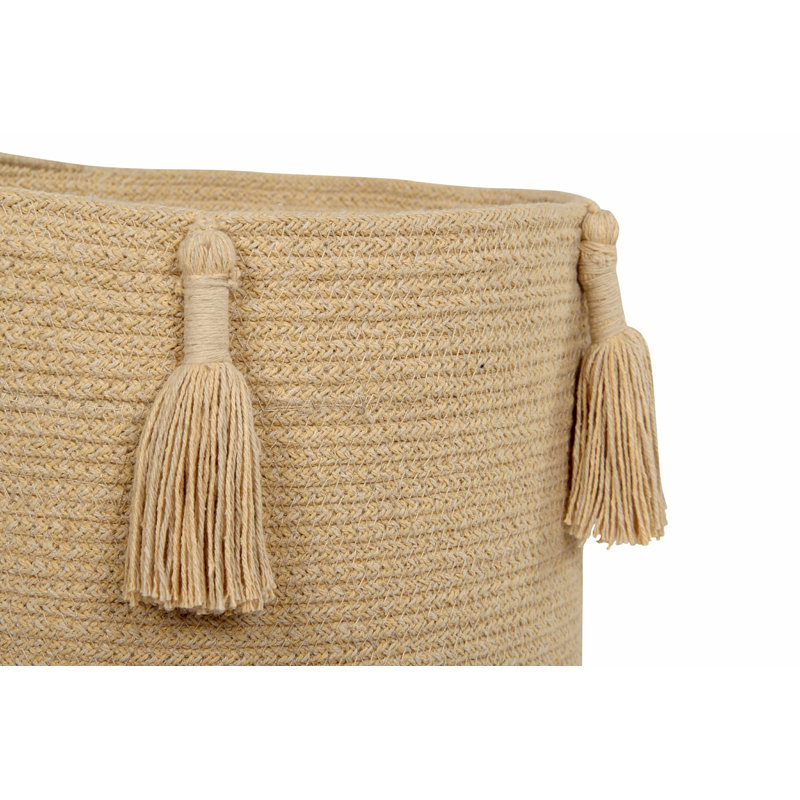 Cotton Woods Fabric Decorative Basket, Honey