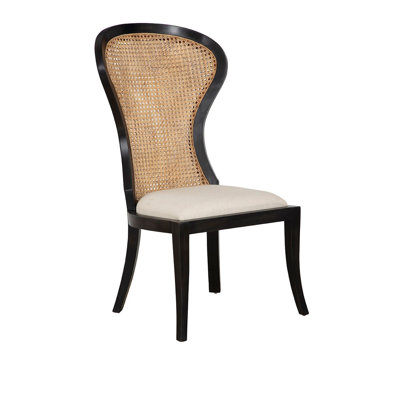 Chanita Mahogany Side Chair, Black