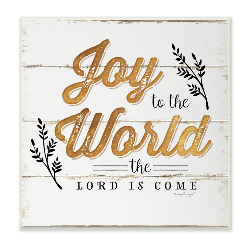 «Joy to The Word», art textuel, Plaque murale, H 12 po x l 12 po