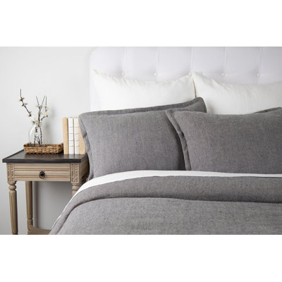 Ivor Pillow Sham, Pewter, Standard