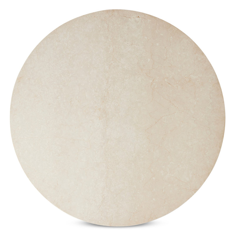 Oakland Round Marble Dining Table, 30" H x 60" L x 60" W, Cream