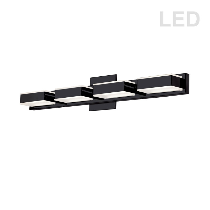 Éclairage pour meuble-lavabo mural 4 lumières Viola, Noir