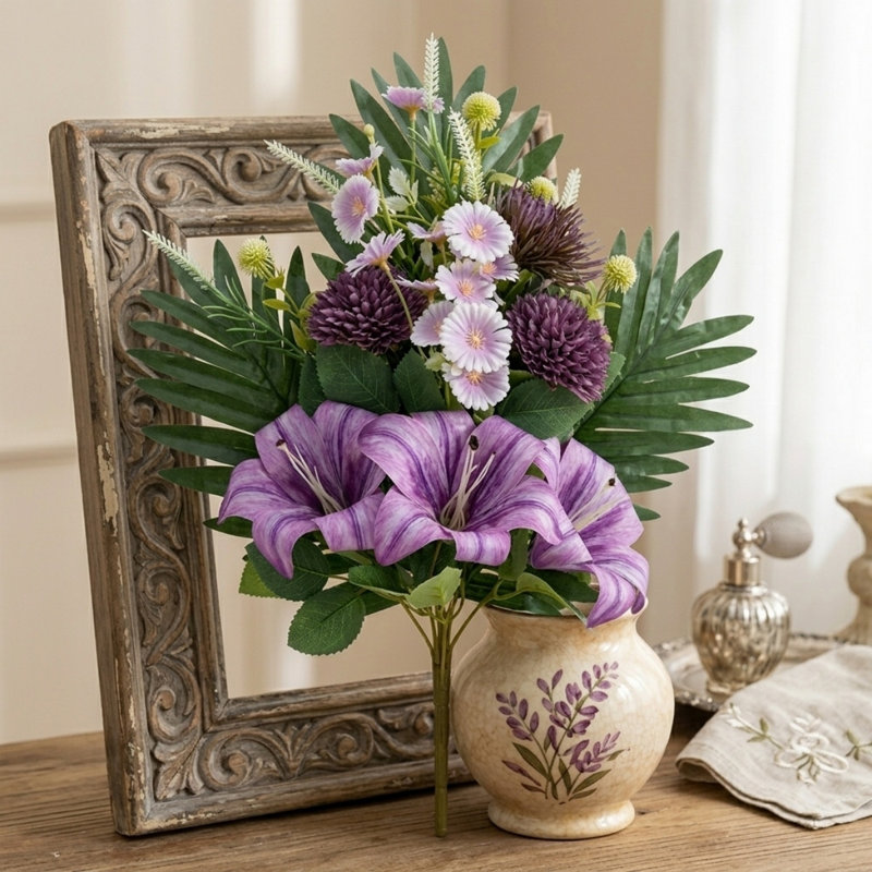 Fleurs de cimetière artificielles pour la tombe