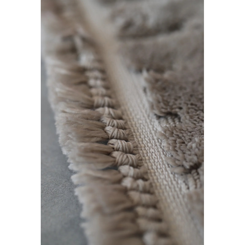Tapis rayé en coton Shuntina, Rectangle 5 pi x 6 pi 7 po