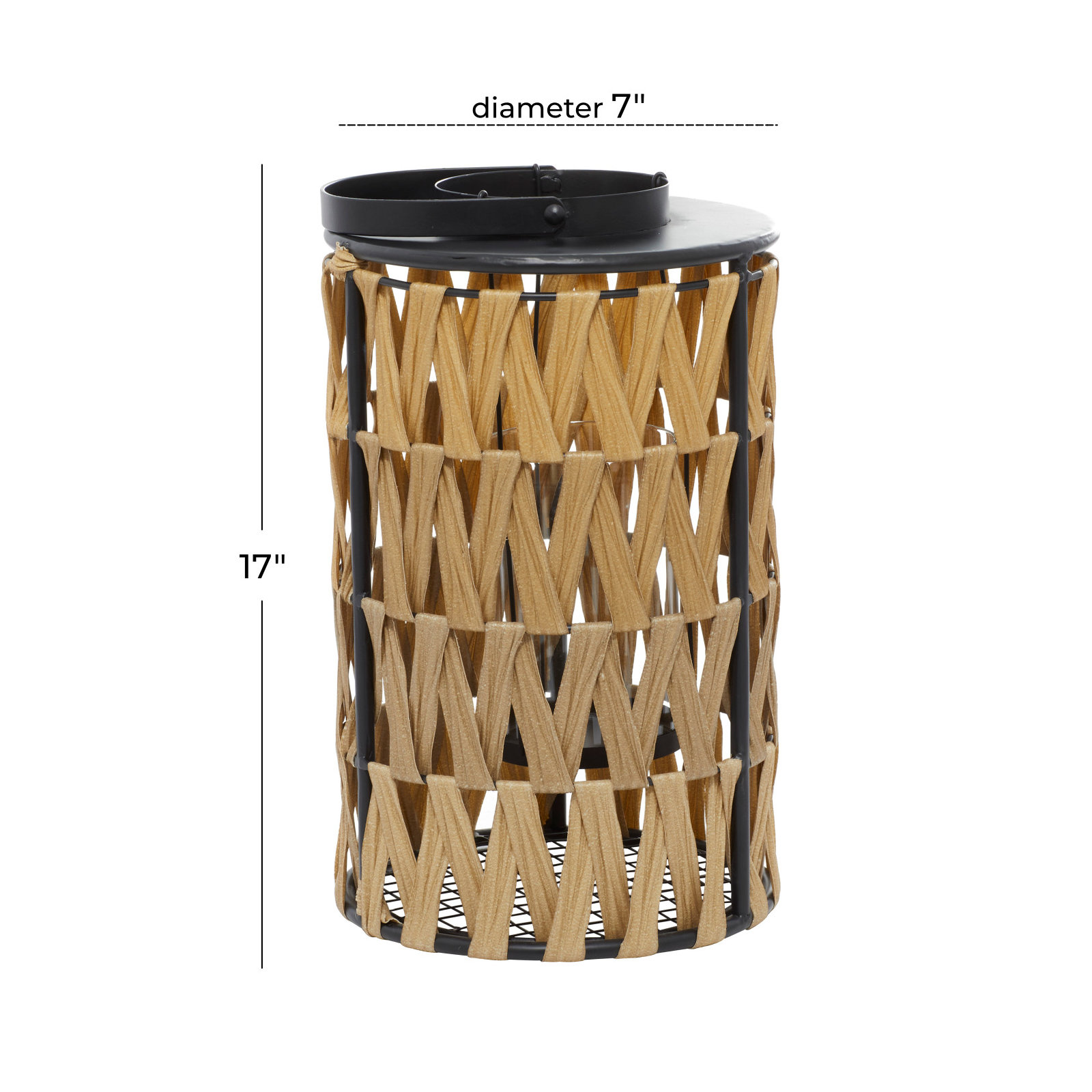 17" Metal Tabletop Lantern