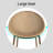 Luxury Glam Organic Modern Weather-Resistant Plastic Indoor Outdoor Side Chairs, Egg-Shaped Accent Lounge Chairs with Perforated Seat Design for Patio, Balcony, Living Room, Sunroom and Poolside, Beige-1128238442