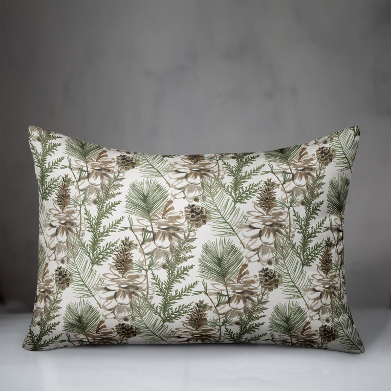 Floral Throw Pillow, White