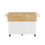 Îlot de cuisine avec comptoir à abattants (tabouret non inclus)-412839048