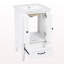 Meuble-lavabo de 20 po avec lavabo, armoire de salle de bain avec deux portes, butoir de porte magnétique et patins réglables, tiroir blanc