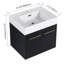 Meuble-lavabo mural 24 po avec lavabo, lavabo à rebords épais en résine