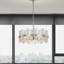 Lustre fantaisie en cristal argent brossé 18,1 po Kadience