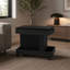 Table basse à roulettes avec plateau pivotant à 360°, compartiment de rangement et compartiment de rangement intégré – Noir-167806278