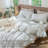 MooMee Gingham Duvet Cover Set with Zipper Closure 8 Ties 100% Washed Cotton Linen Like Breathable Lightweight-115836943-115836940