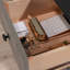 Bureau d'ordinateur, finition brune-121884887