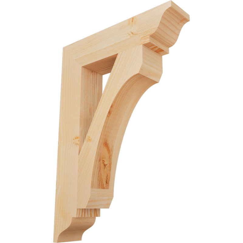 Support en bois rustique traditionnel BKTLEC01, Douglas (lisse), H 26 po x l 3,5 po x P 18 po