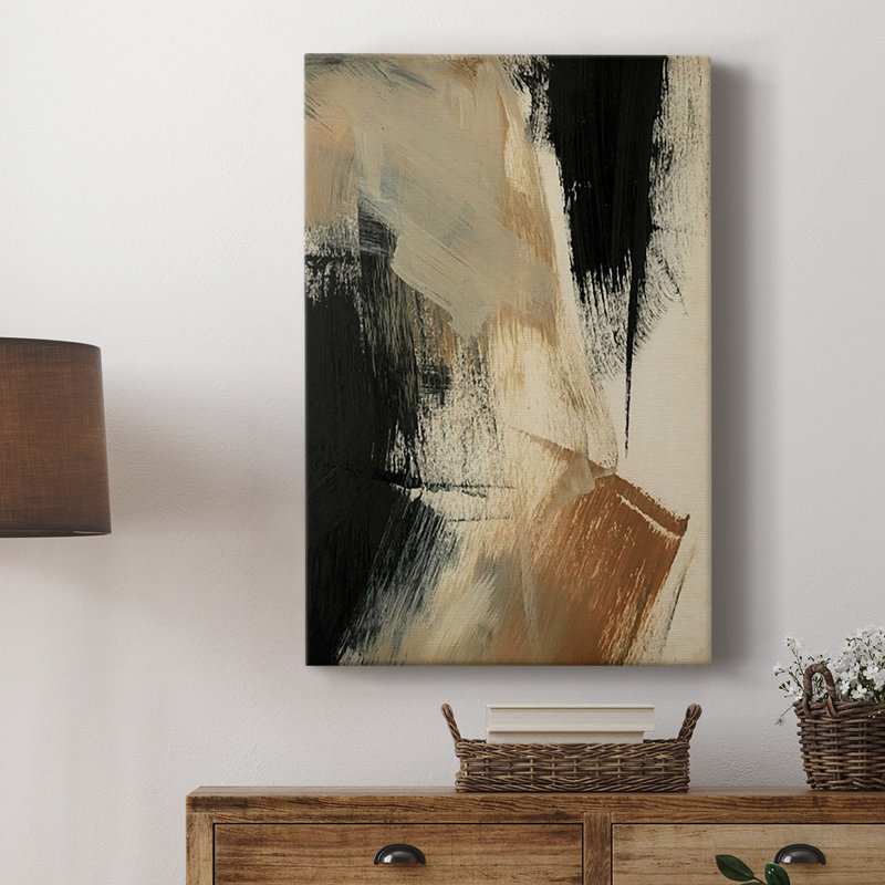 Toile tendue Baked Paintstrokes V - prêt à accrocher, H 36 po x l 24 po x P 1 po