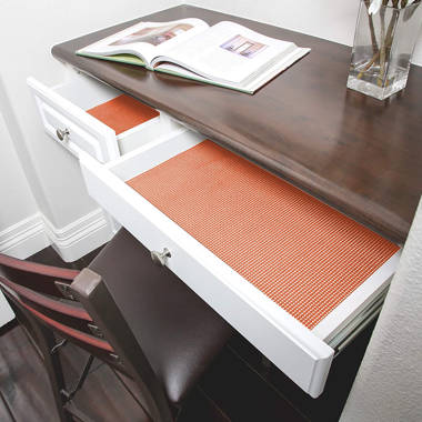 Smart Design Shelf Liner Classic Grip - (18 inch x 5 Feet) - Drawer Cabinet Non Adhesive Protection - Home & Kitchen [Coral Orange]