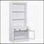 Grande bibliothèque blanche moderne de 83,4 pouces avec éclairage DEL, 2 portes en verre, 1 tiroir et tablettes réglables pour un rangement polyvalent-740068227