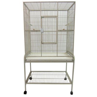 Cage de vol et support blanc