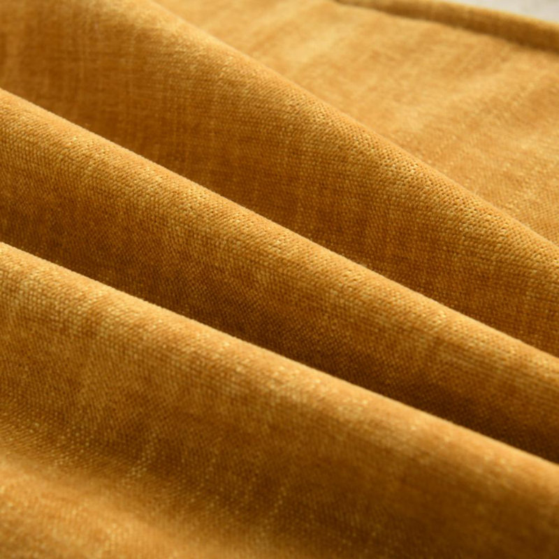 Super Soft Velvety Slub Heavy Chenille Decorative Pillow Cover with Flange (Set of 2), Square 18", Yellow