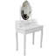 Ensemble de coiffeuse avec miroir et tabouret coussiné White Princess-696628954