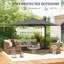 Parasol de patio avec base et inclinaison en porte-à-faux avec inclinaison