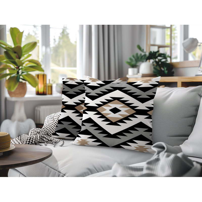 Coussin intérieur / extérieur Seka, Gris, 18x18