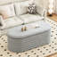 Banc de rangement contemporain gris - 40 po. Convient à la chambre à coucher, au salon, au vestibule. Sert de repose-pieds, de sièges supplémentaires, de commode. Tissu. Coussin en mousse. Stable et. Chenille grise facile à utiliser de 40 po. Idéal-857089106
