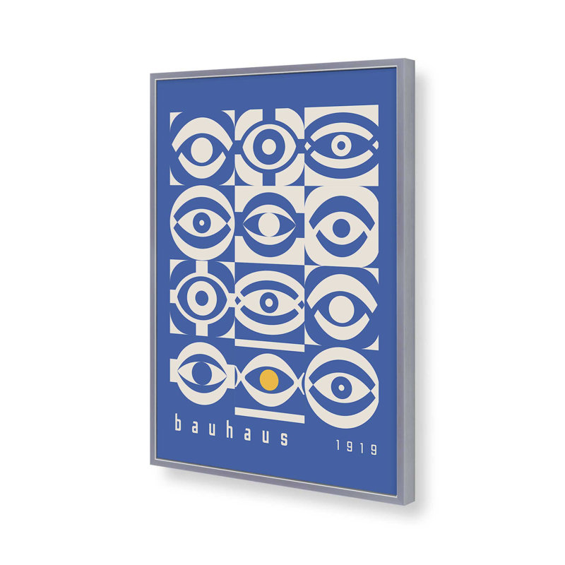 The Watchful Grid Print, 25.25" H x 19.25" W, Polished Chrome