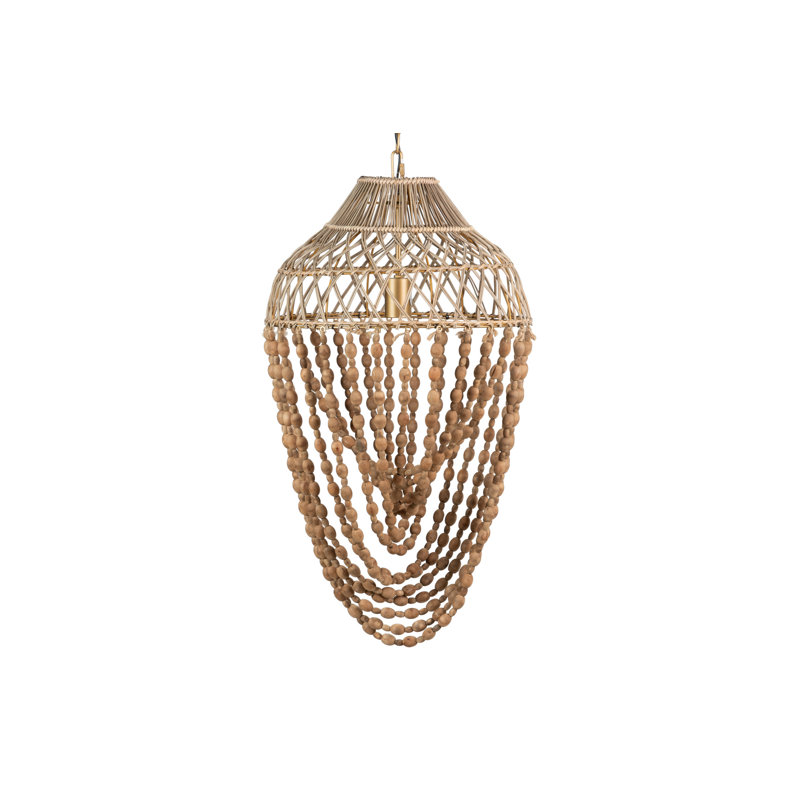 1 - Light Natural Unique/Statement Pendant, 77" H x 44" W