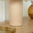 Mia 15.75" Midcentury LED Table Lamp With Natural Maple Wood Base and Fabric Shade