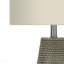 Lighting, H 24 po, lampe de table, résine grise, abat-jour ivoire / crème, contemporain-256411774