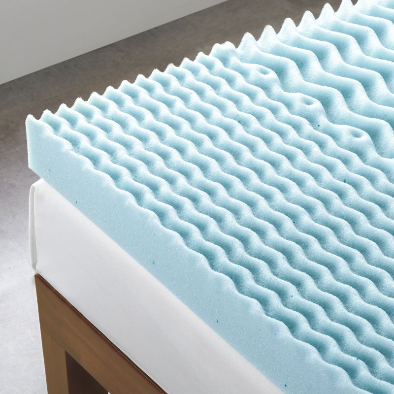 5-Zone Gel Memory Foam Mattress Topper, Twin, 2"