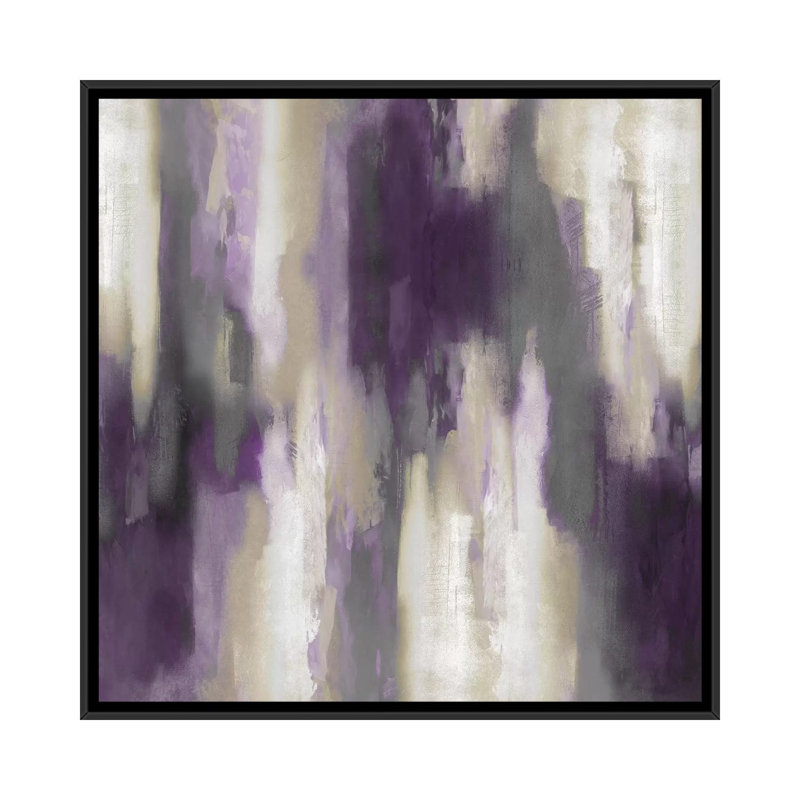 «Amethyst Perspect III III», reproduction sur toile, H 18 po x l 18 po x P 1,5 po, Toile avec cadre noir, Pas de tapis