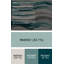 Art mural horizontal rayé bleu sarcelle gris clair en métal gris-632494738