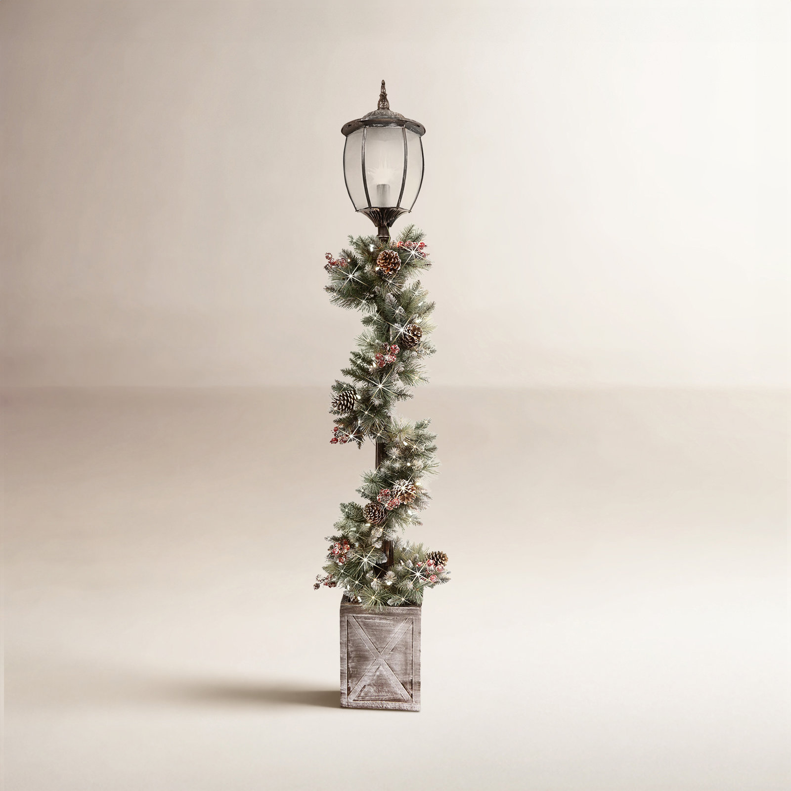 Otelia Frosted Outdoor Lamp Post
