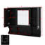 Design moderne avec miroir et tablettes ouvertes-9611297