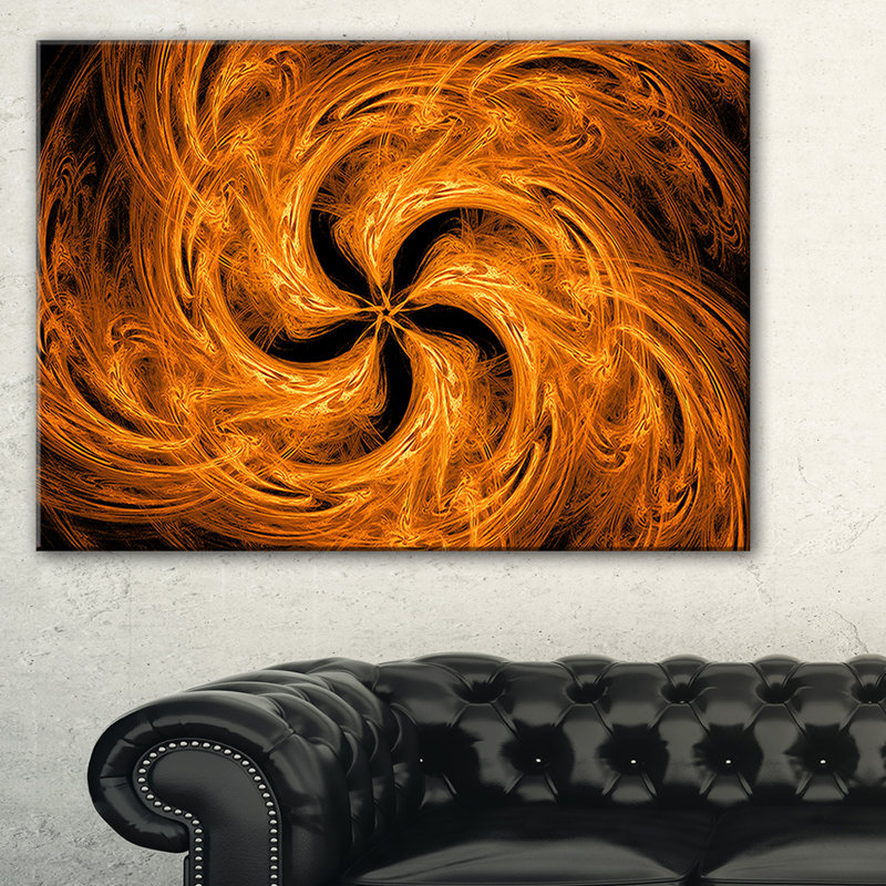«Brown Fire Fractal Flower Design», impression, H 20 po x l 20 po x P 1 po, Toile tendue