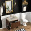 Ensemble de meubles-lavabos de luxe, plateau en pierre de marbre avec lavabo en céramique Roma, armoire de rangement moderne