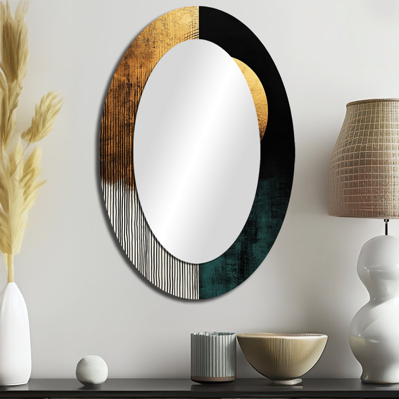 Miroir mural moderne Golden Golden, 36 po x 24 po